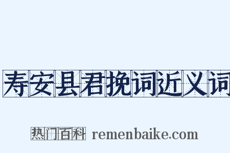 寿安县君挽词近义词是什么意思的图片